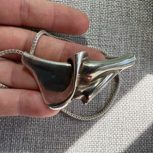 Vintage Modernist Sterling Silver Hans Hansen Necklace